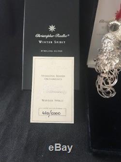 Christopher Radko Sterling Silver Christmas Ornament Winter Spirit 620/5000