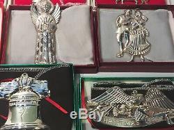 Complete Set of Sterling Silver American Heritage Christmas Ornaments 1972-1998