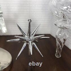 Crate & Barrel Christmas Ornament Centerpiece With 10 Ornaments Rare Discontinued