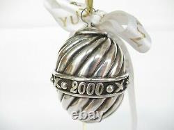 David Yurman 2000 Millennium Sterling Silver Christmas Ornament