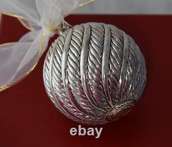 David Yurman Sterling Silver Cable Christmas Ornament Orig Neiman Marcus Box