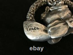 Dawn Weimer Peace On Earth Bunny Rabbits Pewter Christmas Ornament Collectible