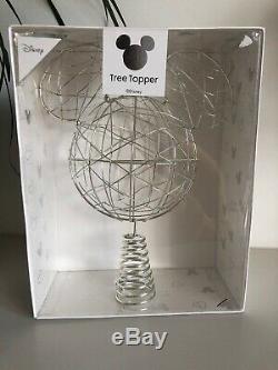 Disney primark Mickey Mouse silver christmas tree top topper Metal Wire RARE