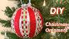 Diy Red Silver Bauble Christmas Ornaments
