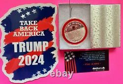 Donald Trump 1 Oz. 999 Silver Round Coin Christmas Ornament The Great Awakening