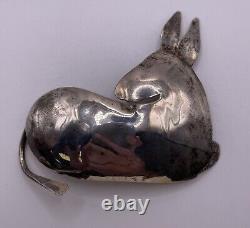 Ed Gray Metal Sculptor Sterling Silver the Small Donkey Ornament