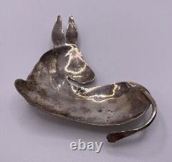 Ed Gray Metal Sculptor Sterling Silver the Small Donkey Ornament