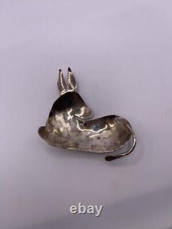 Ed Gray Metal Sculptor Sterling Silver the Small Donkey Ornament