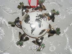Emilia Castillo Sterling Silver 2005 Enamel World Christmas Tree Ornament RARE