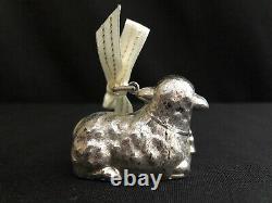 Excellent! Cazenovia Rm Trush Sterling Silver Lamb Sheep Puffy Ornament