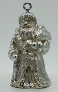 Fine Galmer Sterling Silver Santa Toy Sack Christmas Ornament Rare