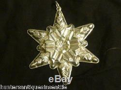 First Gorham Sterling Snowflake 1970 Christmas Ornament No Box AF