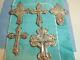 Five Wallace Sterling Silver Christmas Ornaments Cross-Style Baroque