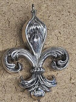 Fleur de Lis Pendant Ornament Sterling Silver Ornament by Galvanique