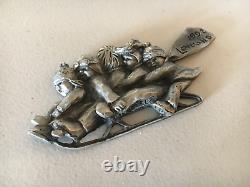 Flyin Legacy 1992 Pewter Ornament Collectible Loveland Winter Holiday Council