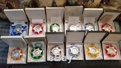 Franklin Mint Christmas Ornaments Sterling Silver LOT of Twelve 1971 to 1985