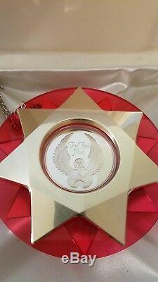 Franklin Mint Sterling Silver Christmas Ornaments 1971 1974 (Lot of 4)