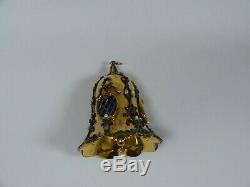 Franklin Mint Sterling Silver Faberge Christmas Bell Ornament