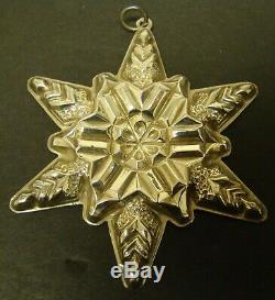 GORHAM STERLING 1970 CHRISTMAS ORNAMENT Snowflake Ornate Silver