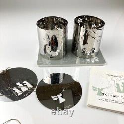 Georg Jensen Christmas 2 Ornaments Tiles Candle Holder Candlestick New Unused