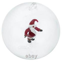 GlassOfVenice Murano Glass Santa Christmas Ornament