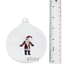 GlassOfVenice Murano Glass Santa Christmas Ornament