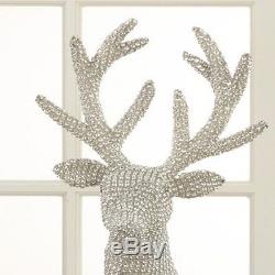 Glitter Reindeer Silver Christmas Decor Indoor Holiday Home Decoration Ornament
