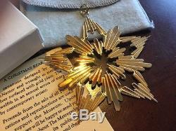 Gold Sterling Silver MMA 1983 Met Museum Art Snowflake Star Christmas Ornament