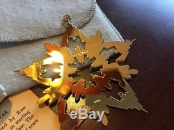 Gold Sterling Silver MMA 1983 Met Museum Art Snowflake Star Christmas Ornament