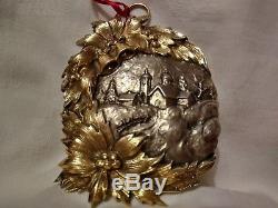 Gorgeous BUCCELLATI Sterling Silver Christmas Ornament Village Scene 4 Inches