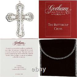 Gorham 00 Sterling Silver Christmas Ornament Buttercup Cross Christian Religious