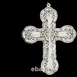 Gorham 00 Sterling Silver Christmas Ornament Buttercup Cross Christian Religious