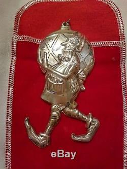 Gorham 1352 Elf Santa's Helper Sterling Silver Christmas Ornament 4 Inches