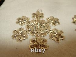 Gorham 1976 and 1977 Sterling Silver Snowflake Ornaments