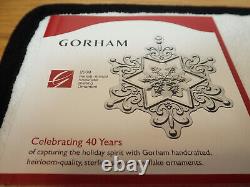 Gorham 2009 Sterling Silver Snowflake Ornament, 40th Special Anniversary Edition