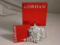 Gorham, 2010 Sterling Silver Snowflake Ornament, New, Mint In Box, Free Shipping