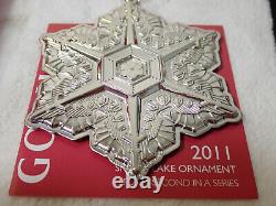 Gorham 2011 Sterling Silver Snowflake Ornament, 42nd Annual Edition