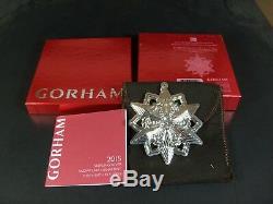 Gorham 2015 2016 and 2017 Sterling Silver Snowflake Christmas Ornament