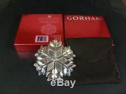 Gorham 2017 Sterling Silver Snowflake Christmas Ornament