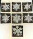 Gorham 7 Sterling Silver Snowflake Christmas Ornaments 1970 thru 1976