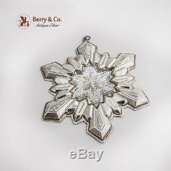 Gorham Millennium Snowflake 2001 Christmas Ornament Sterling Silver Crystal