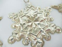 Gorham Sterling Silver 1970 1971 1972 1973 1974 Christmas Snowflake Ornament