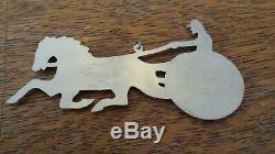 Gorham Sterling Silver 1981 American Heritage Horse and Sulky Christmas Ornament