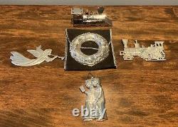 Gorham Sterling Silver 5 Christmas Ornaments Lot of 5