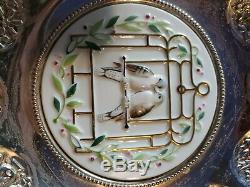 Gorham Sterling Silver Christmas Ornament Plate Two Turtle Doves Extremely Rare