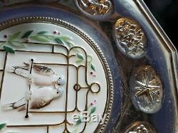 Gorham Sterling Silver Christmas Ornament Plate Two Turtle Doves Extremely Rare