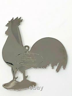 Gorham Sterling Silver Christmas Ornaments, 1981 Sunrise Rooster