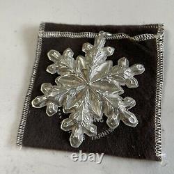 Gorham Sterling Silver Snowflake 1973 in Original Pouch Christmas Ornament