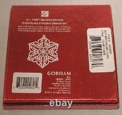 Gorham Sterling Silver Snowflake Christmas 2011 Forty-Second Annual Ornament