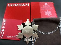 Gorham Sterling Silver Snowflake Christmas Ornaments 2005 2006 2007 2008